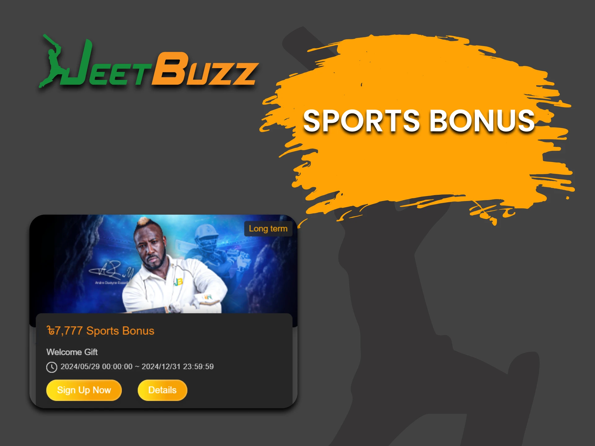 JeetBuzz gives bonus for sports betting.