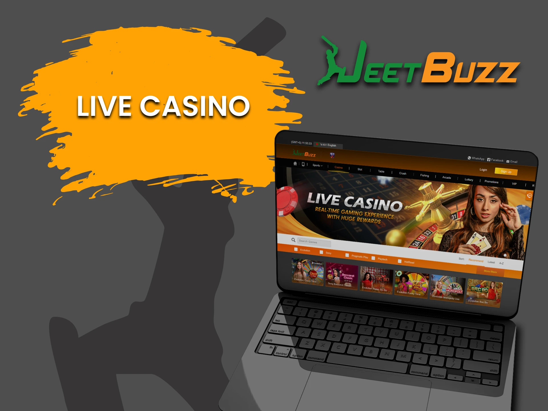 Play live casino from JeetBuzz.